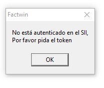 Error de token en proceso de facturación